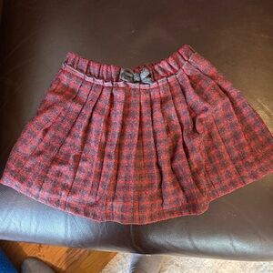 Zara Red Plaid Pleated Kids Skirt- size 2 years old